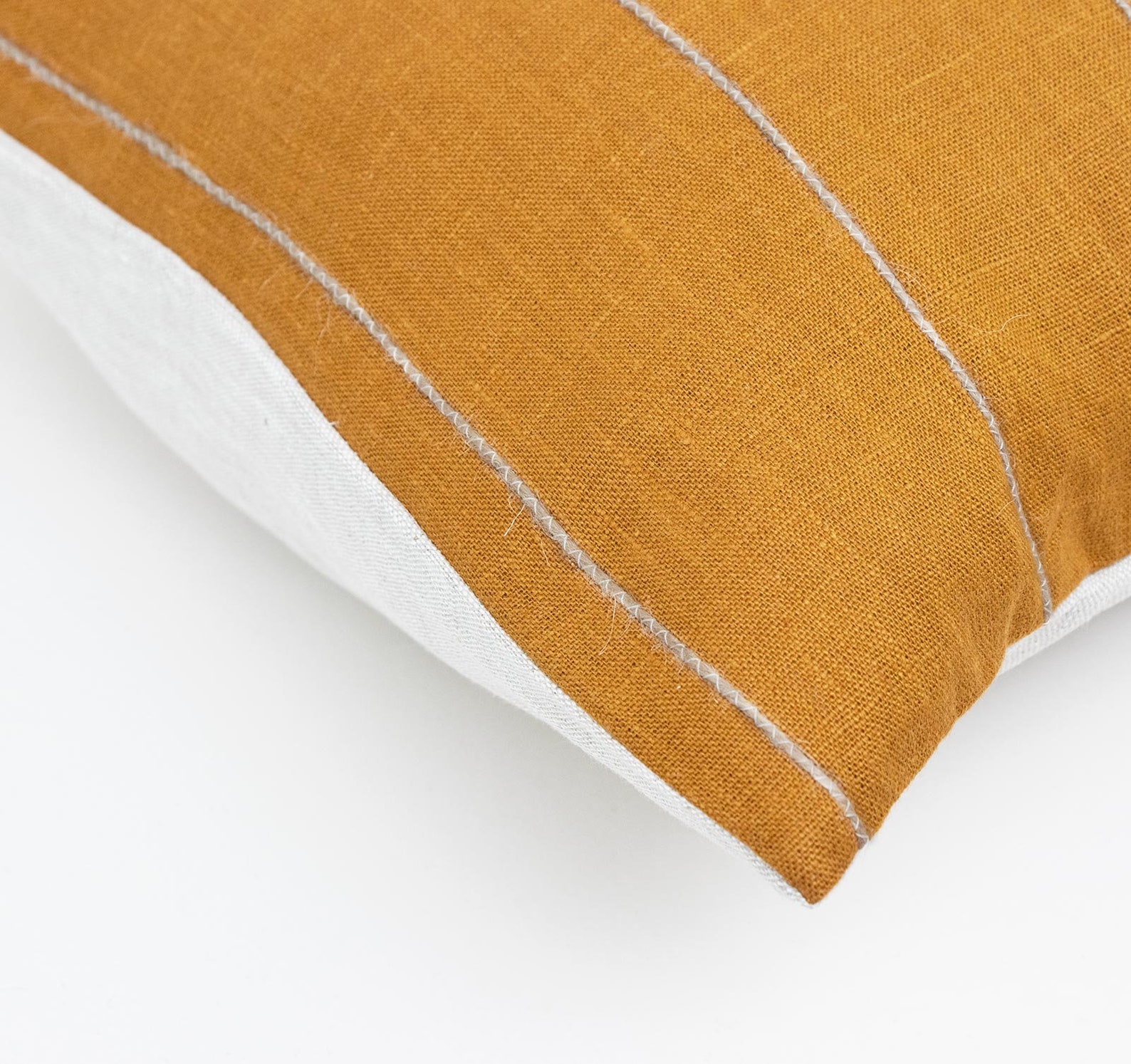 Mustard Pillow Covers Jute Striped Cushion Cover Textured Etsy UK