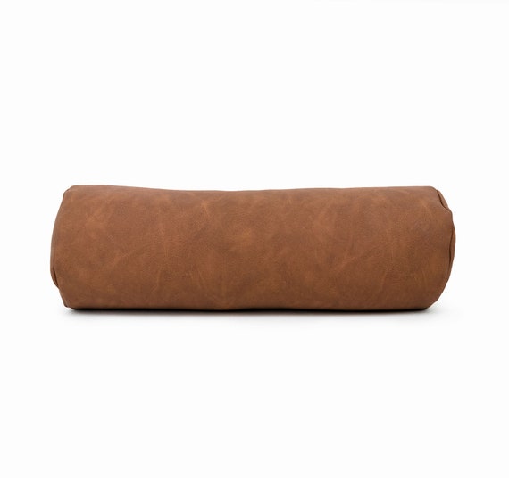 Faux Leather Bolster Pillow Cover, Leather Bolster Cushions
