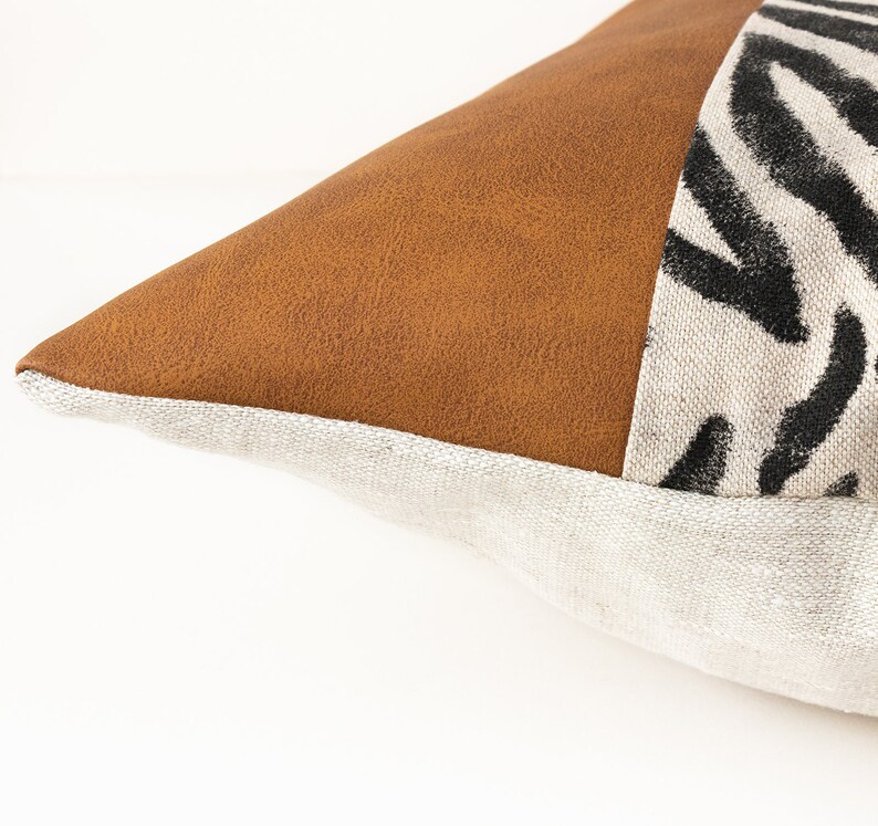 Faux Leather Pillow Cover 26x26 Euro Sham Zebra Cushion Cover Etsy UK