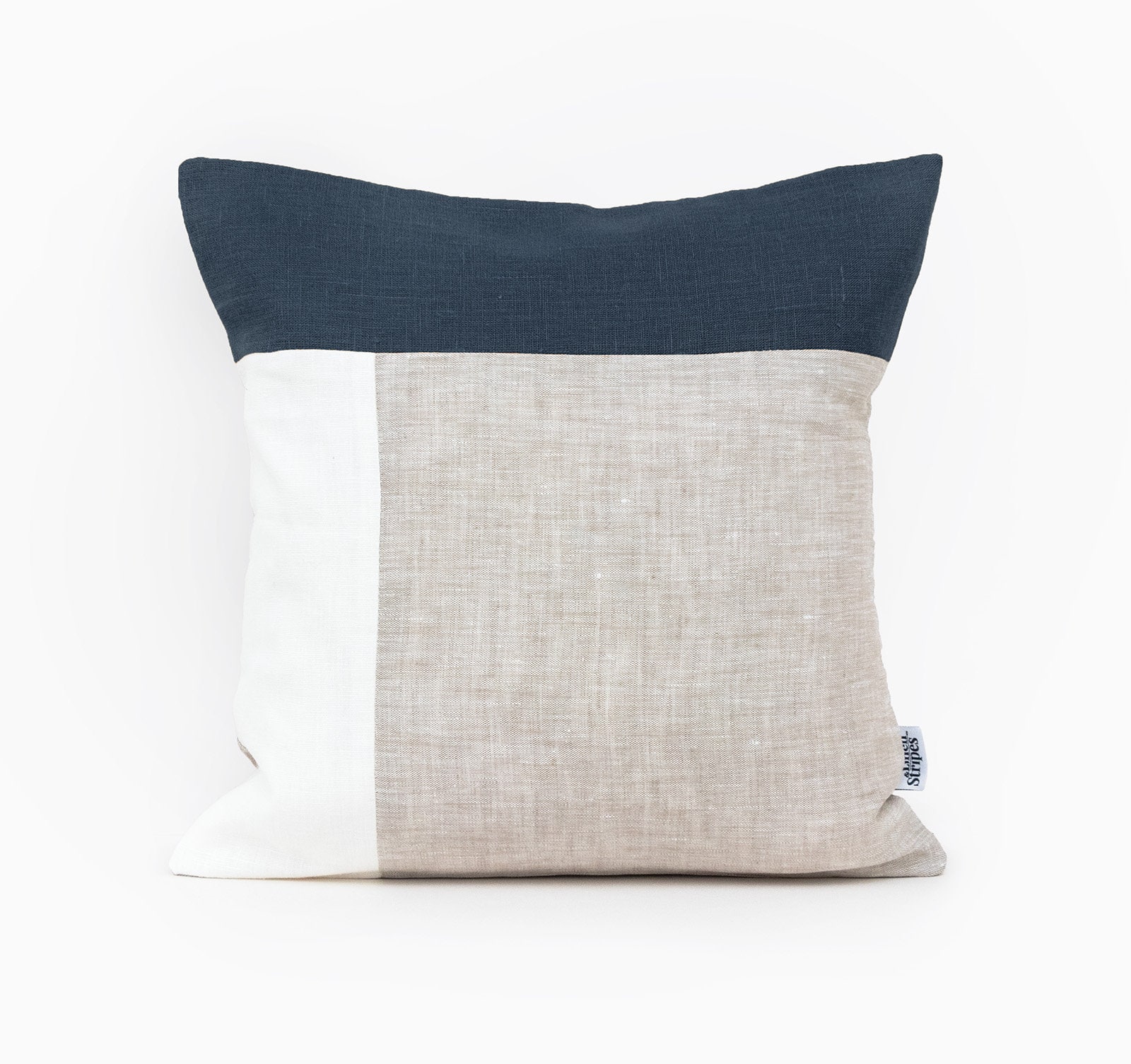 Color Block Pillow Covers Navy Cushion Covers UK Navy Blue Etsy