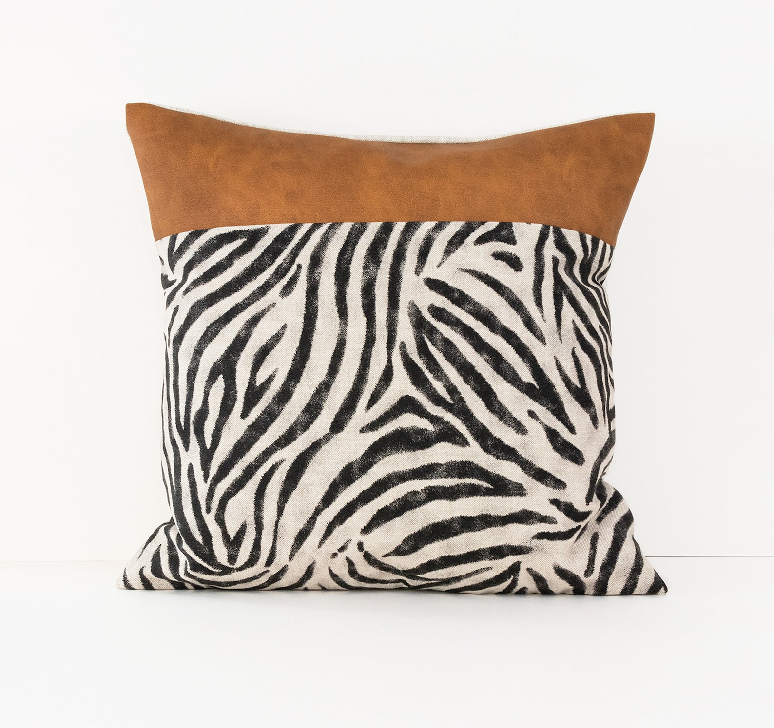 Faux Leather Pillow Cover 26x26 Euro Sham Zebra Cushion Cover Etsy UK