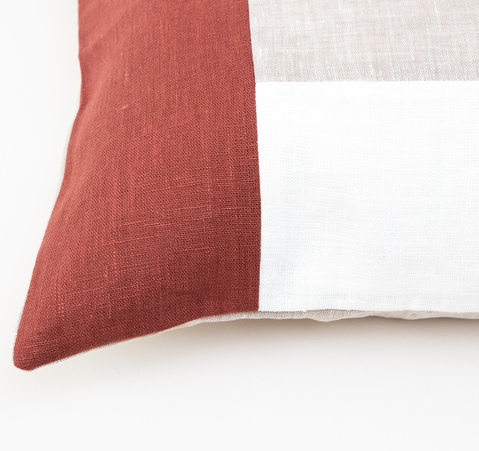 Rust Pillow Covers 24x24 Cushion Cover Rust Linen Pillow Etsy