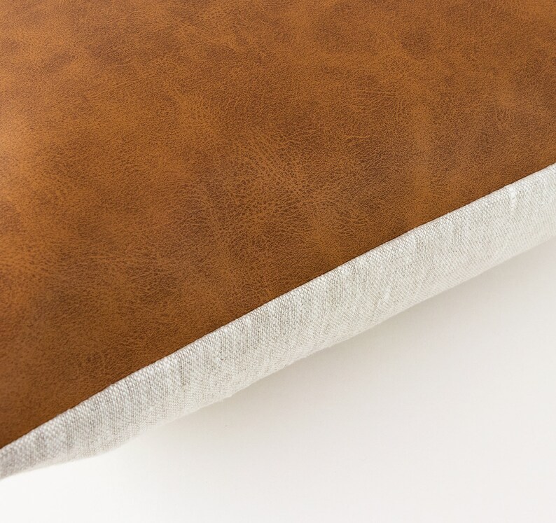 Faux Leather Cushion Cover Leather Pillows Covers 50x50 Tan Etsy UK
