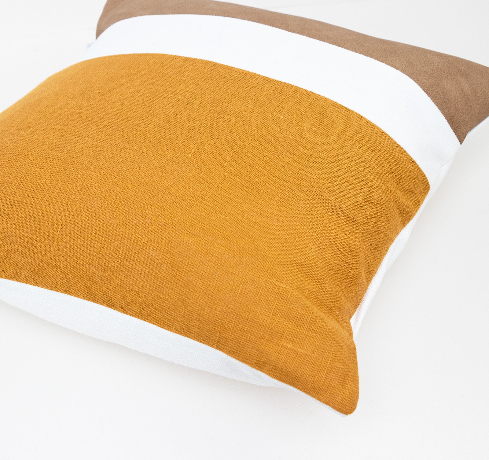 Faux Leather Cushion Cover 24x24 Pillow Cover Home Office Etsy