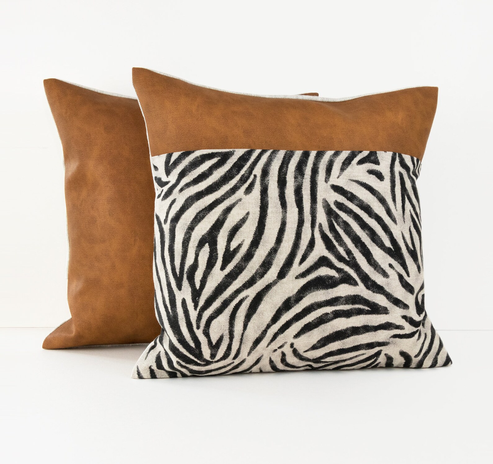 Faux Leather Cushion Cover Leather Pillows Covers 50x50 Tan Etsy UK