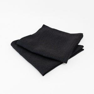 Black Linen Napkin Reusable Napkins Cloth, Restaurant Napkins Linen Serviette Table, Cloth Napkins Wedding Napkins Bulk, Pure Linen Napkins