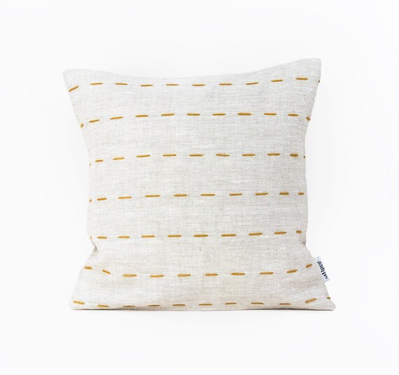 Modern Linen Pillow Covers with Hand Modern Textured Pillowcase Linen Pillow