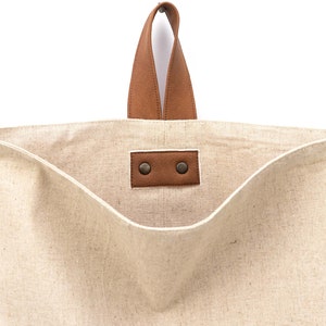 Cream Hemp Wall Basket Wall Organizer Storage Basket with Hooks, Modern Wall Baskets for Hanging Wall Organiser, Linen Hanging Bag Storage