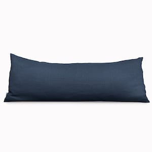 Linen Body Pillow Case Green Lumbar Bolster Pillow Case White (4' 6 bed) 54