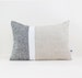 Grey Linen Lumbar Pillow Cases Color Block Pillow Covers, Geometric Cushion Covers Mid Century Modern Pillow Case 12x20, Scandinavian Pillow 