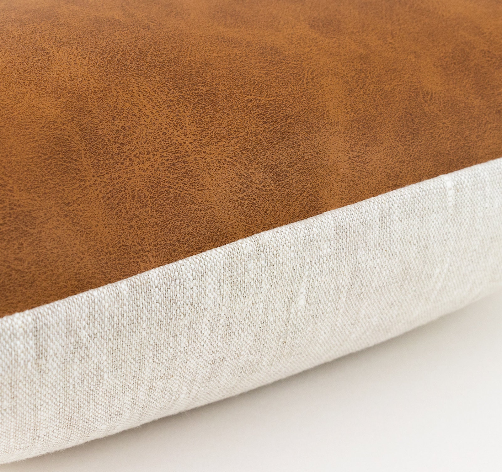 Faux Leather Cushion Cover Leather Pillows Covers 50x50 Tan Etsy UK