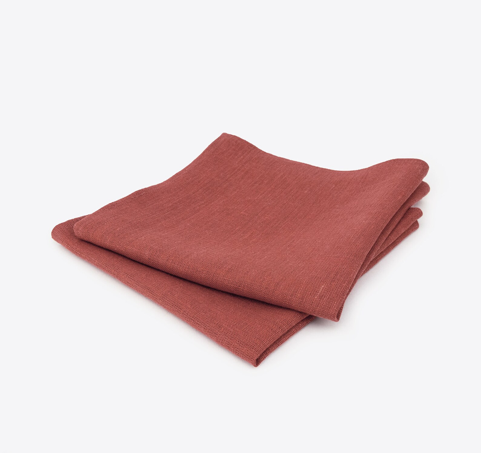 Rust Linen Napkins for Christmas Napkins Reusable Terracotta Etsy