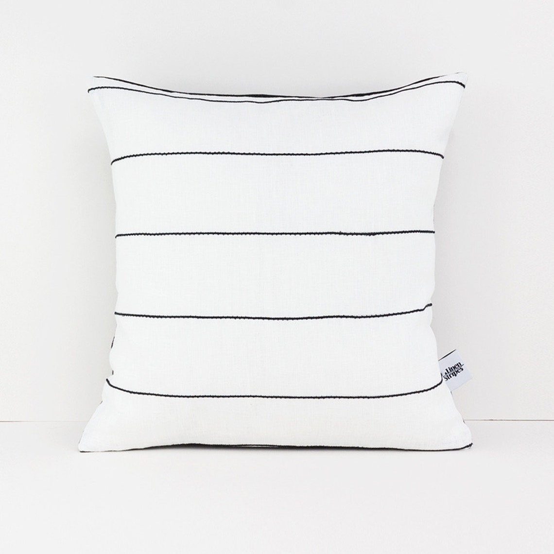 Natural Linen Pillow Covers 26x26 Euro Sham Striped Pillow Etsy