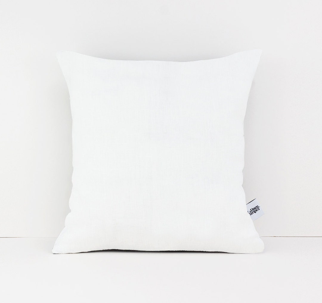 White Linen Cushion Cover. Organic Linen Bedding. White Linen Etsy UK