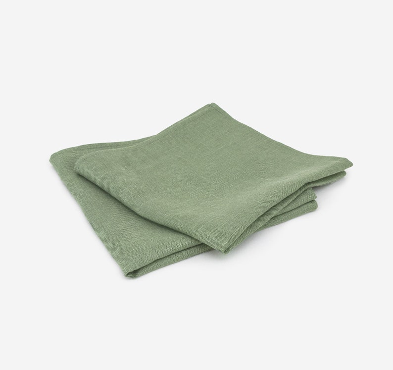 Moss Green Linen Napkins Wedding Napkins Cloth Eco Friendly Etsy UK