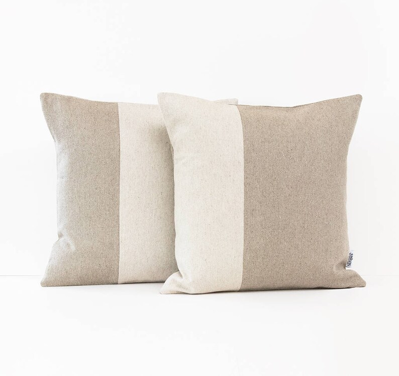 Linen pillowcase Euro shams 26x26 Throw cushions Floor Etsy