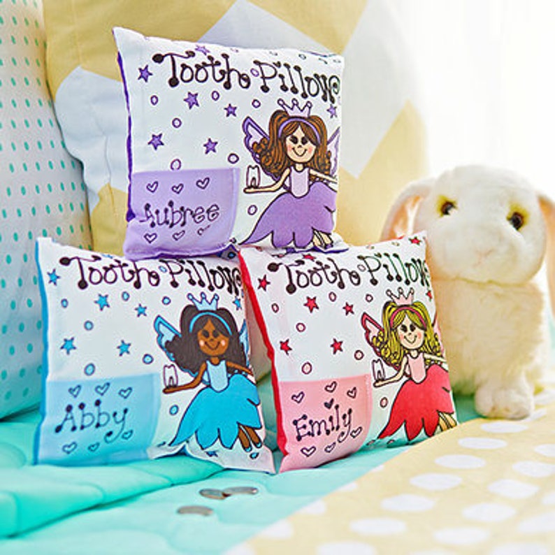 Personalized Tooth Fairy Pillow Petal / Girl / Tooth Pillow / Lost Tooth / Personalized Pillow / Fairy / Tooth Fairy Pillow image 1