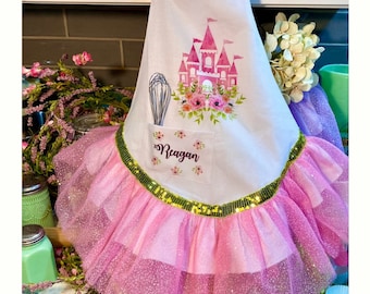 Personalized Princess Tutu Apron, kid apron, personalized apron, child apron, personalized, apron, Kids apron, personalized gift, children's