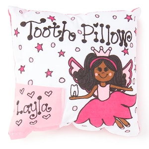 Personalized Tooth Fairy Pillow Petal / Girl / Tooth Pillow / Lost Tooth / Personalized Pillow / Fairy / Tooth Fairy Pillow image 4