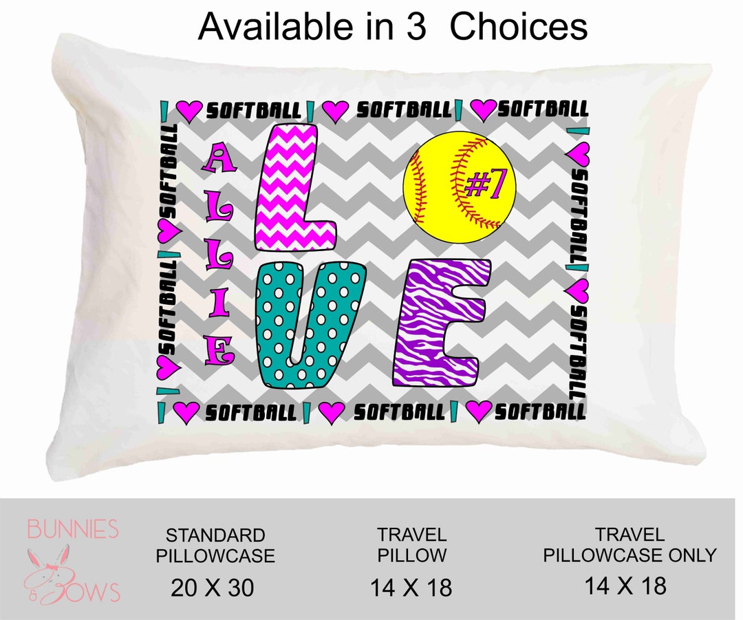 Personalized Softball Pillow / Softball Pillow / Personalized Etsy