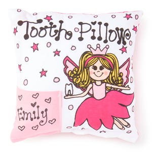 Personalized Tooth Fairy Pillow Petal / Girl / Tooth Pillow / Lost Tooth / Personalized Pillow / Fairy / Tooth Fairy Pillow image 2