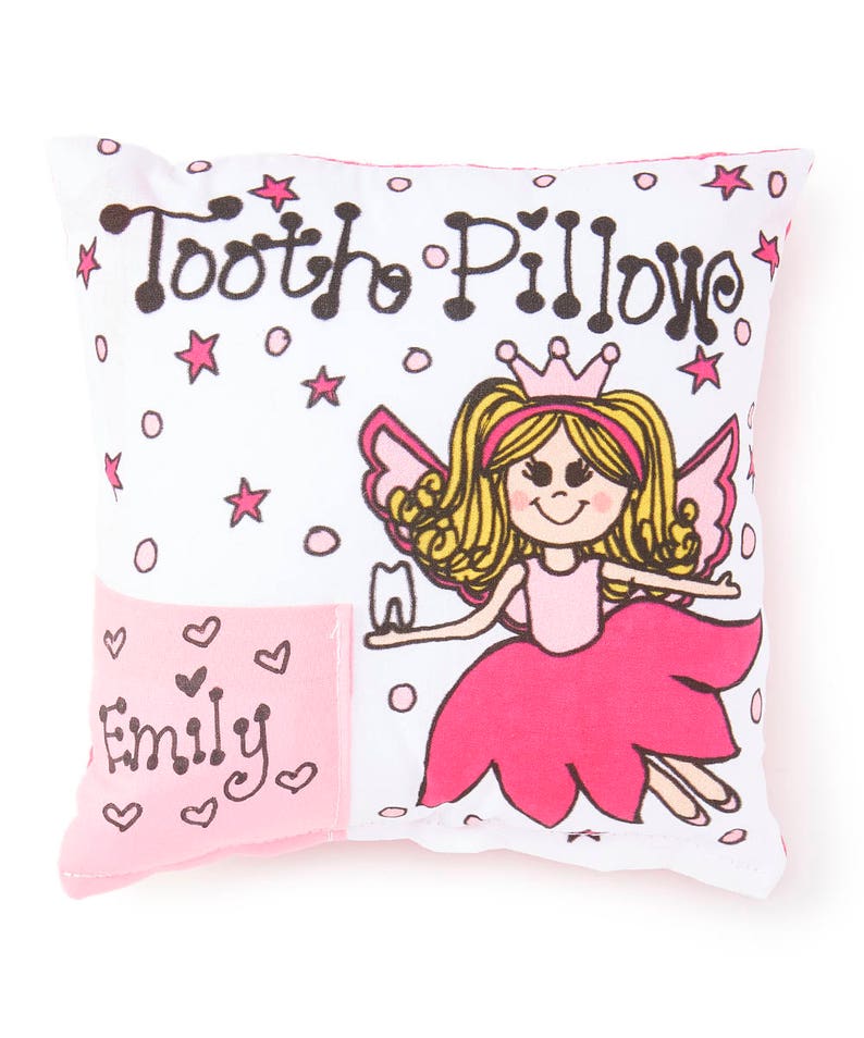 Personalized Tooth Fairy Pillow Petal / Girl / Tooth Pillow / Lost Tooth / Personalized Pillow / Fairy / Tooth Fairy Pillow image 2