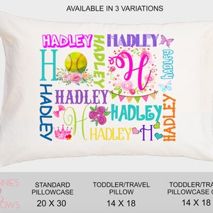 Custom Softball My Name Pillow / Softball Pillow / Personalized Pillow Case Kids / Softball Pillowcase / Softball Gifts