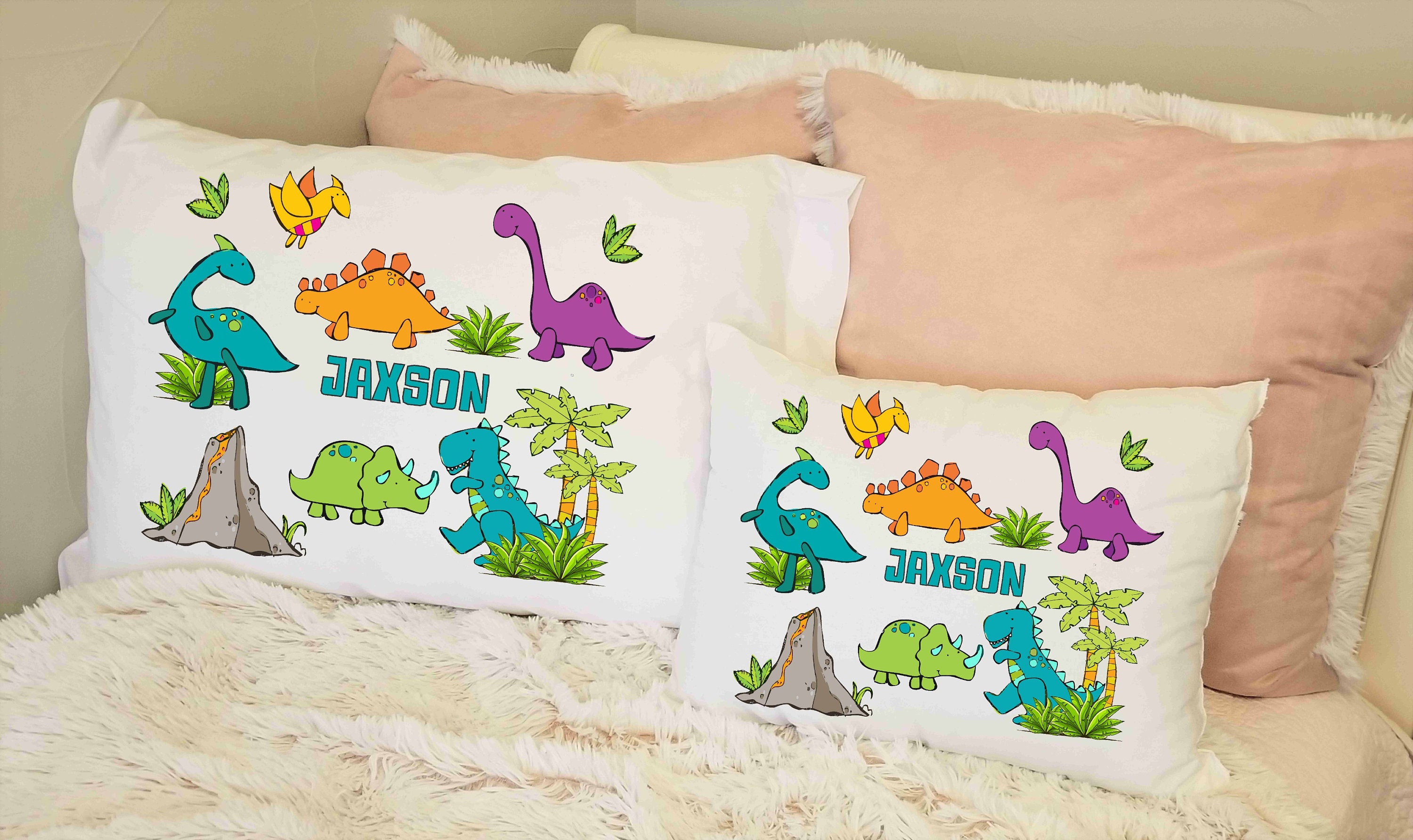 Personalized Dino Pillow / Custom Pillow / Personalized Pillow Etsy UK