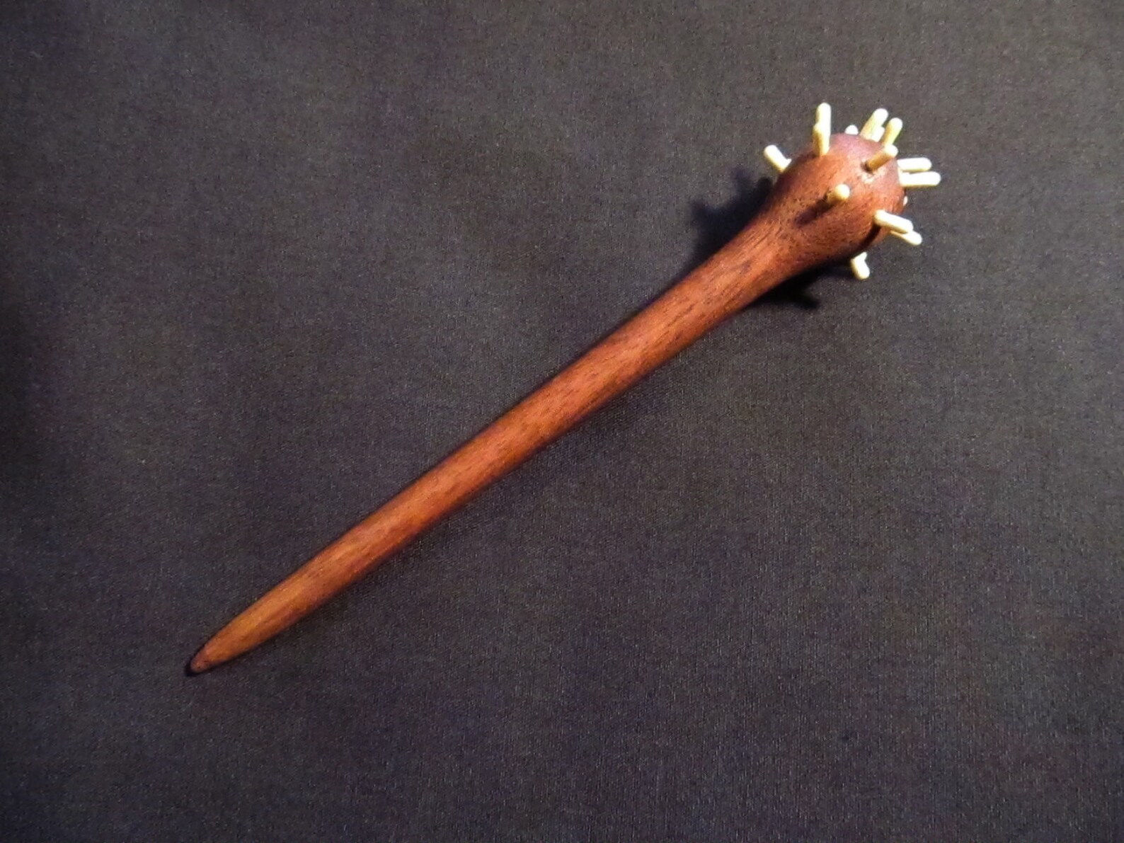 Spike Ball Hair Stick Hand Carved Black Walnut stick with Etsy
