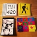 Weed Stickers (Set #1)  - Cannabis Weed Ganja sticker - Dab Art - Pot Leaf leaves - 420 Print - Marijuana slaps - Bong Gear - blunt girl 