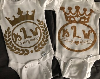 Twins monogram onesies, twins shirts, monogram shirt, twins, bodysuits, kids, toddlers, birthday, coming home outfit, multiples