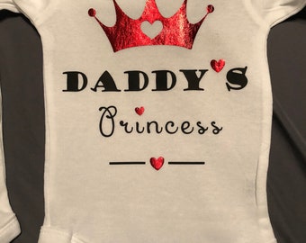 Daddy’s princess onesie, princess shirt, Daddy’s princess, princess, toddler, baby, bodysuit, newborn, gift, Father’s Day, Dad surprise