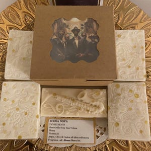 Goats Milk Soap:  Scent - Bossa Nova. Masculine scented handmade soap Shipping included