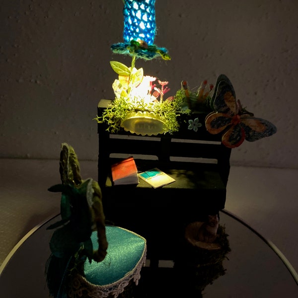 Fairy Desk with Working Lamp & Chair