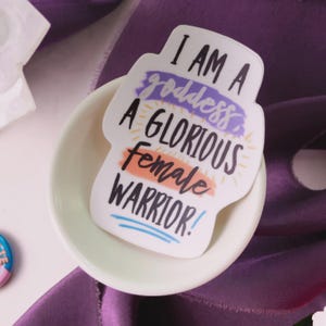 Pawnee Goddess Sticker - Parks and Rec Sticker - Leslie Knope Quote - Feminist Sticker - Laptop Decal - Water Bottle Sticker - Vinyl Decal
