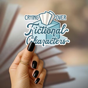 Crying Over Romans Aufkleber | Buchliebhaber Vinyl Aufkleber für Leser & Fandom-Fans