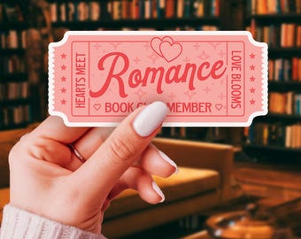 Romance Book Trope Sticker: Bookish Vinyl Decal for Readers