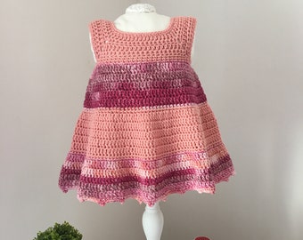 CROCHET PATTERN, Moly dress, pattern from a newborn up to 10 years