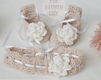 CROCHET PATTERN,crochet ballet shoes,crochet headband,crochet booties,baby shower,diy,baby,patterns,crochet for babies,crochet shoes,set