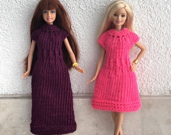 KNITTING PATTERN for a barbie doll, very easy, basic stitches