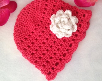 Crochet beanie, beautiful baby crochet beanie, baby hat pattern, very simple to make, full of photos