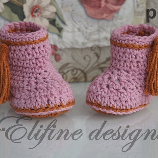 Crochet pattern, instant download, crochet booties,crochet boots, pdf very easy to follow, full of pictures,crochet pattern no22