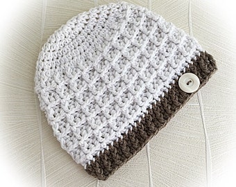 CROCHET PATTERN, Crochet beanie, beautiful baby crochet beanie, baby hat pattern, very simple to make, full of photos, Pattern No.47