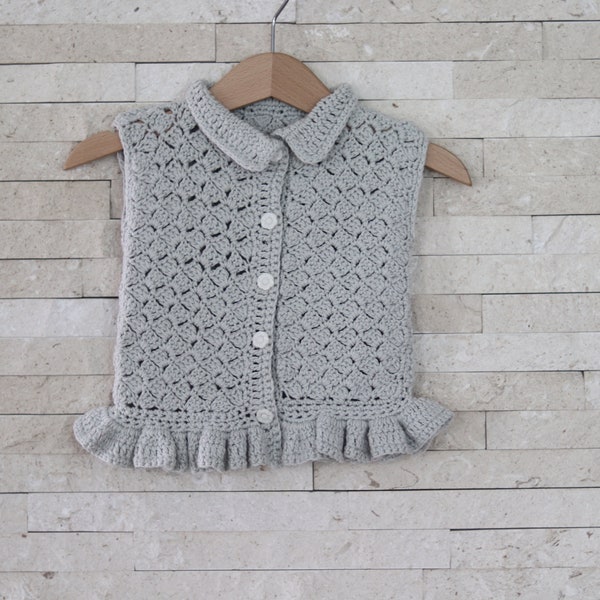 Baby crochet pattern, crochet cardigan/vest for baby from newborn to 24 months, pattern no58.