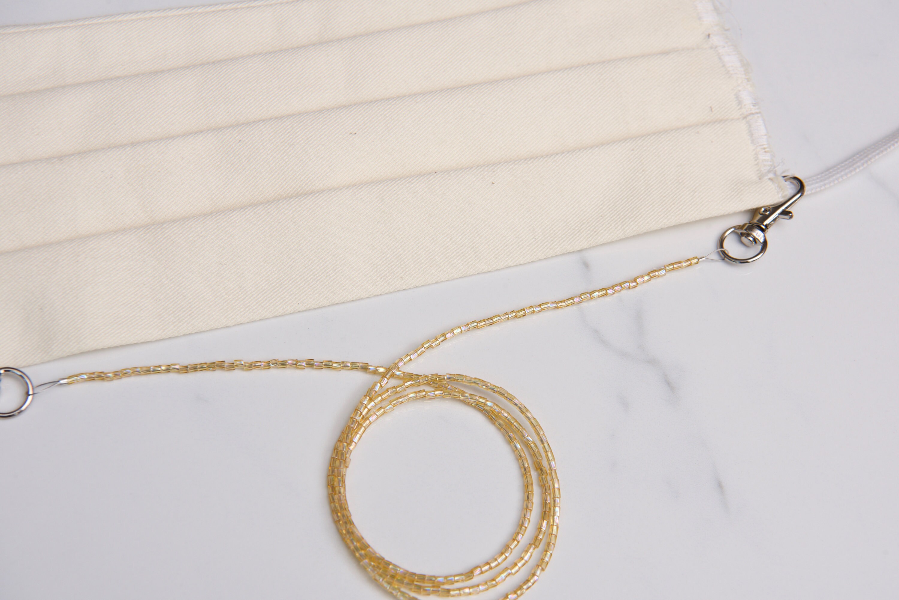 Up for the Mask Gold Beaded Chain Face Mask Chain Holder Etsy