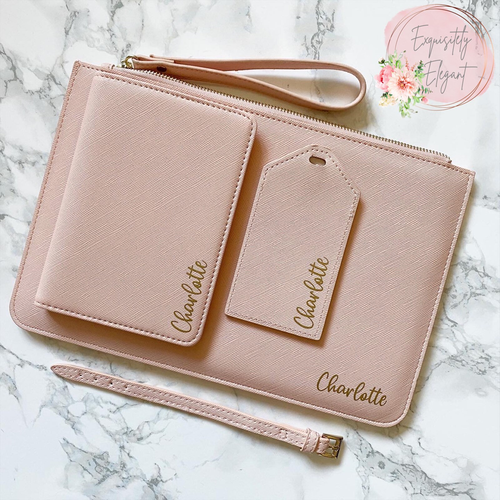 Personalised Matching Name Clutch Bag & Travel Set bridesmaid Etsy
