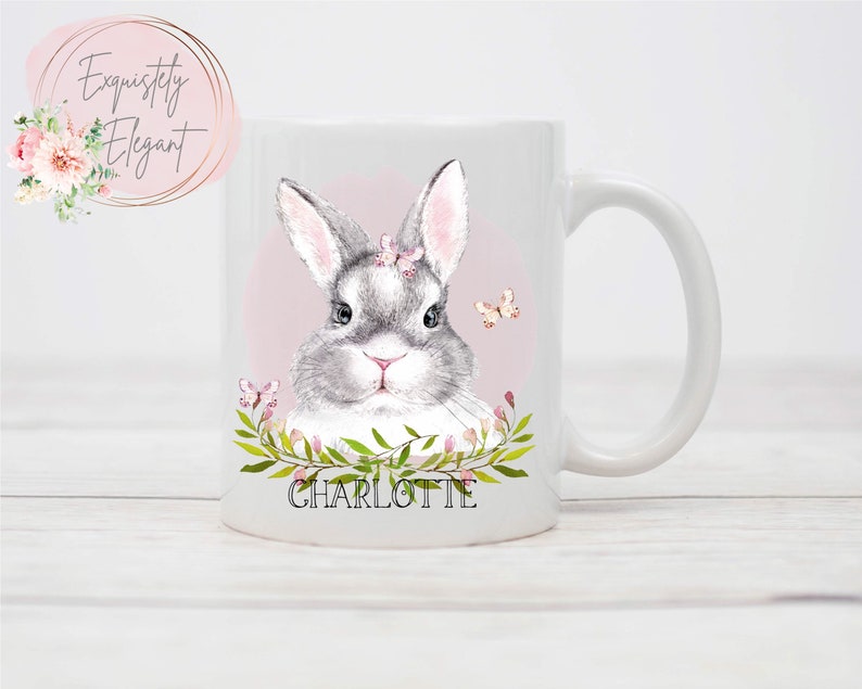 Personalised Bunny Mug Rabbit Mug Cute Mug Custom Mug Etsy