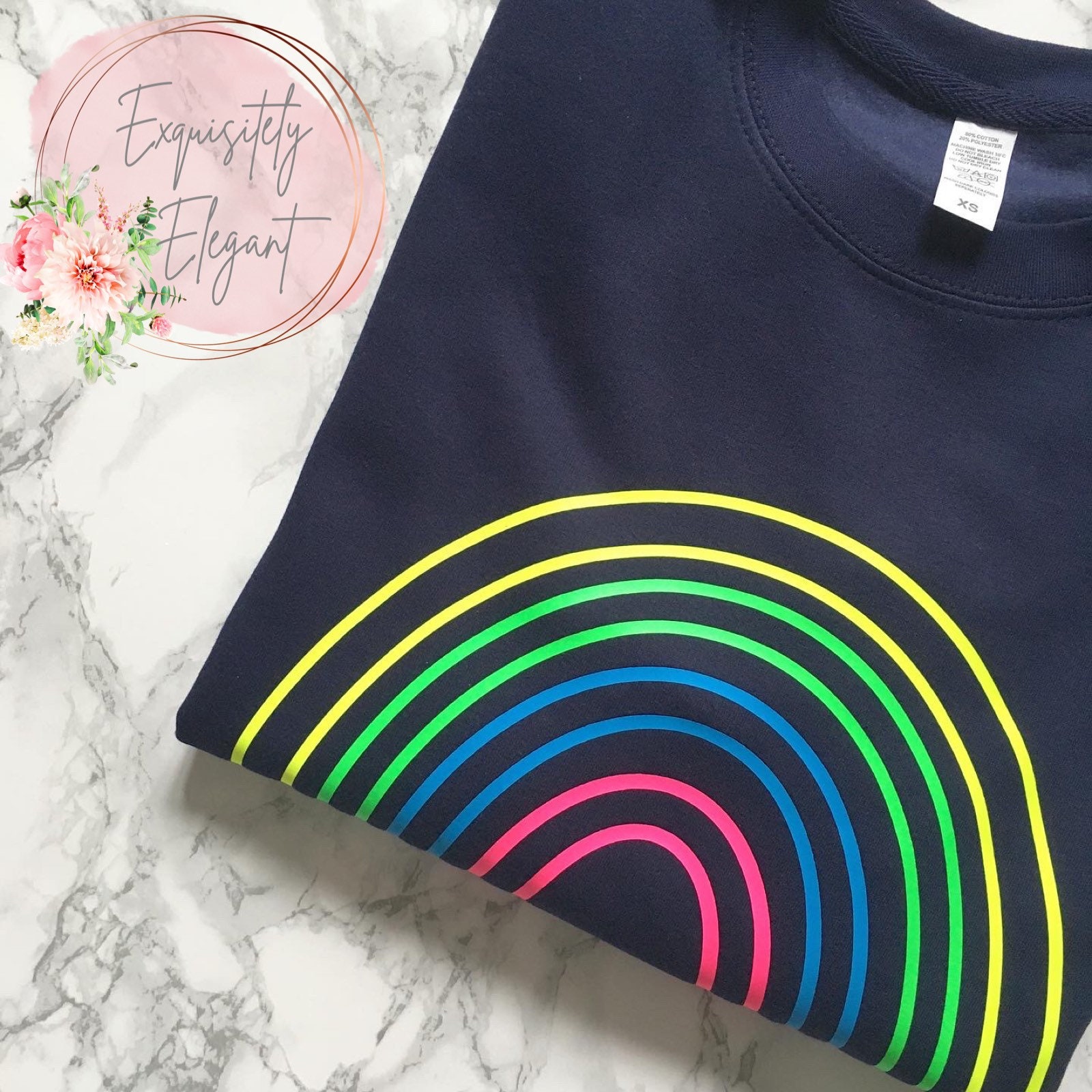 Neon Rainbow Sweatshirt Jumper Rainbow Top Cute Jumper | Etsy