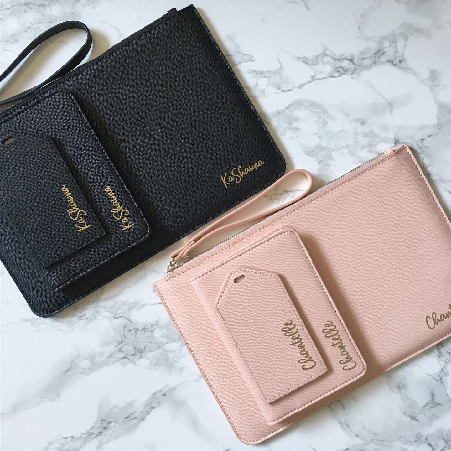 Personalised Matching Name Clutch Bag & Travel Set bridesmaid Etsy