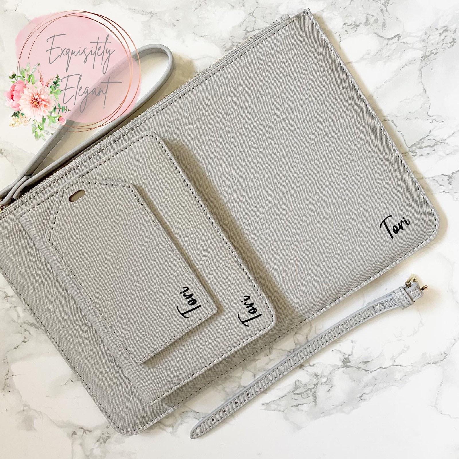 Personalised Matching Name Clutch Bag & Travel Set bridesmaid Etsy